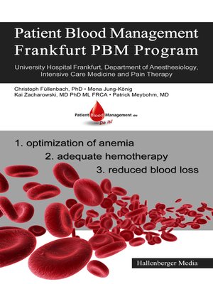 cover image of Patient Blood Management--Frankfurt PBM Program